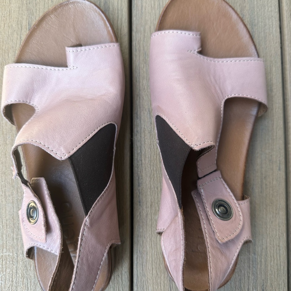 Pink Bueno Leather Sandals In Size 38. - Picture 5 of 6